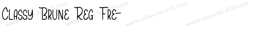 Classy Brune Reg Fre字体转换